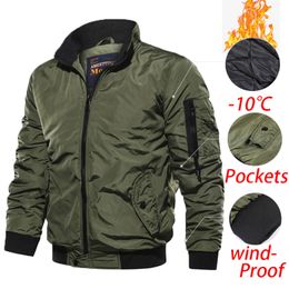 Men's Jackets Men Military Jackes Coat Mens Autumn Winter Bomber Jackets Mens Casual Outdoor Windproof Army Jacket Male 5XL Plus Size 230310