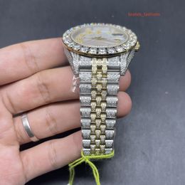 Diamond Wristwatches Brand Swiss Watches New Luxury Wristwatches Prong Set Watch Full Iced Out Diamond Watches Silver Gold Diamond Stainless Steel Watch Rom Yi-8e0z