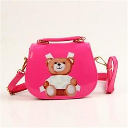 Designer Children Handbags Cartoon Bear Girls Bags Leather Princess Wallet Kids Girl Shoulder Crossbody Bag Coin Purses