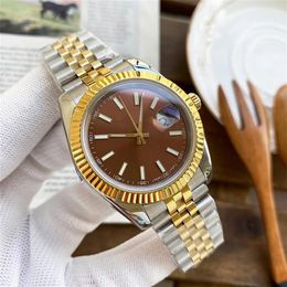 Caijiamin-mens Rosegold Mechanical Watches Mujeres Vestidos de acero inoxidable Full Sapphire Improiector Luminoso WRISTWA275F