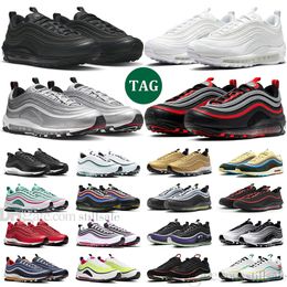 Nike Air Max 97 uomini donne scarpe outdoor Sean Wotherspoon Gioco Reale Silver Bullet riflettente mens allenatore scarpe da ginnastica 36-45 Bred