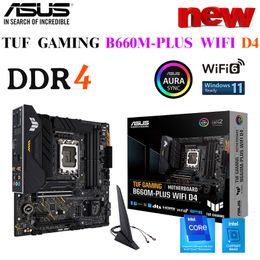 ASUS TUF GAMING B660M-PLUS WIFI D4 LGA 1700 Motherboard Support Intel Core 13th and 12th Gen CPU DDR4 128GB PCI-E 5.0 Placa Me