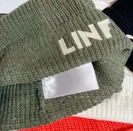 Designer Autumn and Winter Patch Logo Embroidery Flanging Wool Fur Blended Casual Dome Knitted Woolen hat Fashion