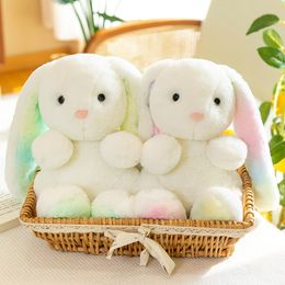 Easter new doll rainbow Colour rabbit plush toy animal cute long-eared rabbit doll Valentine's Day gift