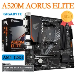 Gigabyte Socket AM4 A520M AORUS ELITE New Motherboard DDR4 128GB AMD Ryzen Suppoort Overlocking Mainboard AMD A520 Micro ATX
