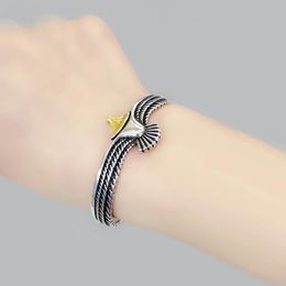 Bangle Eagle Valentines Day Gift For Boyfriend Adjustable Open Tribal Wildlife Jewellery Wing