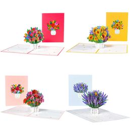 Gift Cards Pop Up Card for Mother's Day Gift to Mom Grandmother Festival Anniversary Wife Greeting Cards Z0310