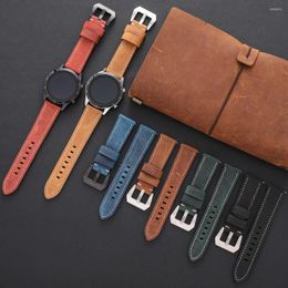 Watch Bands Retro Men's Leather Straps 22mm 24mm High-end Quality Genuine Wrist Watchbands Quick Release