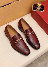 2023 Mens Dress Shoes Formal Business Brogue Shoes Male Casual Loafers Male Brand Wedding Party Flats Size 38-45