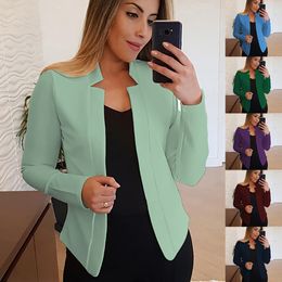 Women's Suits Blazers VITIANA Women Casual Thin Blazers Female Long Sleeve Open Stitch White OL Womens Jackets and Coats Femme Plus SIze 5XL Clothes 230310