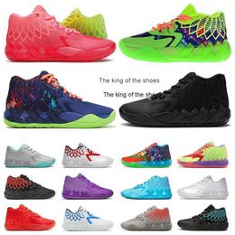 2023Lamelo shoes Original Rick And Morty Lamelo Ball Shoe MB 01 Basketball Shoes For Mens Queen City Buzz City Black Blast Purple GalaxyLamelo shoes