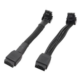 90 Degree Right Angled PCI Express Computer GPU Power ATX 3.0 PCIE 5.0 12P 16pin 12VHPWR Male Female Extension Cable 15cm