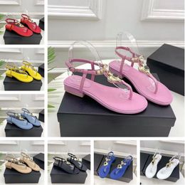 Summer Brand T-Strap Thong Sandals Shoes Buckle Ankle Strap Heart Crystal Lady Slippers Perfect Nice Lady Comfort Walking EU35-41