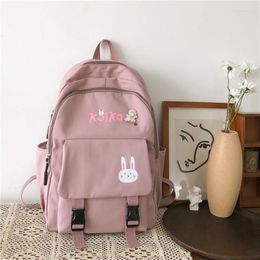 Backpack 2023 Women Waterproof Candy Colors Backpacks Fancy High School Bags For Teenage Girl Cute Travel Rucksack