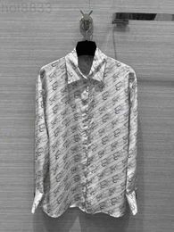 Women's Blouses & Shirts Designer Milan Runway New Autumn Winter Lapel Neck Long Sleeve Print Brand Same Style Shirt QD0W