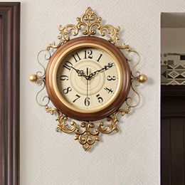 Wall Clocks Large 3d Decorative Watch Wall Home Design Unusual Luxury Golden Hall Watch Wall Vintage Ofertas Envio Decoration Home TY30YH 230310