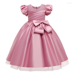 Girl Dresses Children For Girls Wedding Princess Ball Gown Elegant Puff Sleeve Formal Party Prom Dress Teen 4-14 Years Costumes