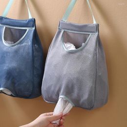 Storage Bags Useful 2 Styles Convenient Wall Hanging Garbage Bag Organizer For Bathroom
