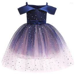 Girl Dresses Baby Girls Flower Striped Dress Elegant For Toddler Wedding Party Kids Princess Christmas Children Clothing