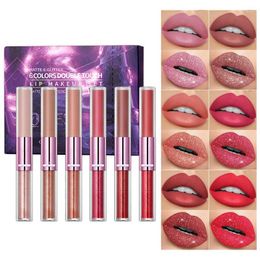 Lip Gloss Double Plumping Touch Liquid Lipstick With Matte Waterproof Ended Set High Shine For
