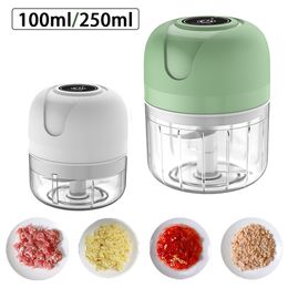 Fruit Vegetable Tools Garlic Crusher Grater Press Dicer Food Processors Grinder Chopper Meat Grinder Electric Mini Garlic Blender Kitchen Accessories 230309