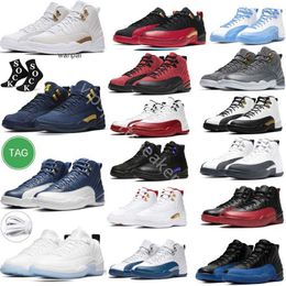 2024 Men Basketball Shoes 12s Stealth Playoffs 2022 Royalty Black Taxi Utility Indigo Reverse Flu Game Reverse Concord 12 Mens Trainers Outdoor