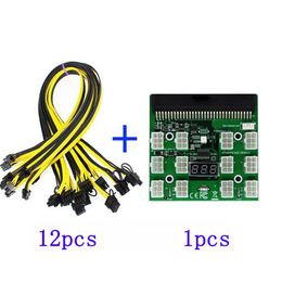 Tablet PC Batteries 6Pin to 8Pin 18AWG 12 Cables Power Cable Power Module Breakout Board for HP 750W 1200W PSU Server Power for