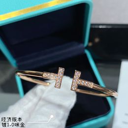 Classic bangles Gold Silver Nail Bracelet Titanium Steel Cuff bangle nlay Diamond Bracelets Womens Mens Love Jewelry Gift With Box