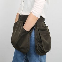 Waist Bags Fanny Pack Unisex Nylon Fashion Street Style Solid Apron Bag Outdoors Cover Simple 230310