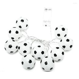 Strings LICG Soccer Balls String Lights 10 LED Football Garland Bedroom Home Wedding Party Christmas Decorative