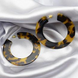 Hoop Earrings 2023 Acrylic Tortoise Shell Big Ear Studs Boho Geometric Leopard Costume Drop Punk Art Deco Gift Korean Kawaii