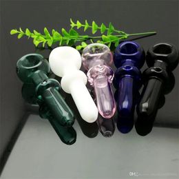 Smoking Pipes Stained glass concave pipe Glass bongs Oil Burner Glass