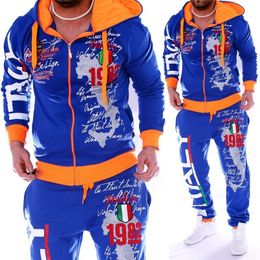 Mens Tracksuits Sporting Suit Track Sets Hoodiespant Sweatsuit 2 Piece Clothing Set 230310