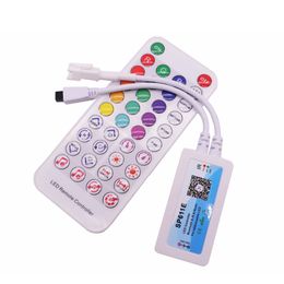 38key IR Remote RGB Controller WS2811 WS2812B Light Strips LED Controller SP611E Music Bluetooth APP Remote Wireless LED Controller