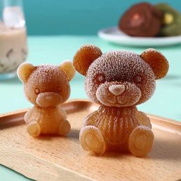 Ice Cream Tools Silicone Ice Cube Maker Cartoon Bear Ice Tray Mould Diy Epoxy Casting Mould Handmade Crafts Ice Cream Tools Ice Moulds for Whiskey Z0308