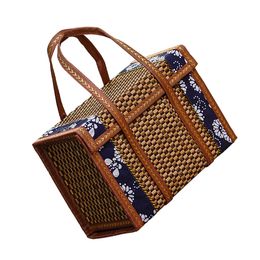 Storage Baskets Basket Woven Baskets Toy Serving Storage Picnic Fruit Container Wicker Grocery Bath Gift Kids Delivery Rattan Tote Travel Dried 230310