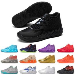 2023Lamelo shoes Big Size US 7.5-12 MB.01 Men Basketball Shoes For Sale Rick And Morty LaMelo Ball Sport Sneakers Buzz City Black BlastLamelo shoes