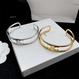 Casual Bangle Womens Fashion Golden Sliver Letters Bracelet Luxurys Brnads Fashion Designer Jewellery For Women Ladies Girls Party Gifts