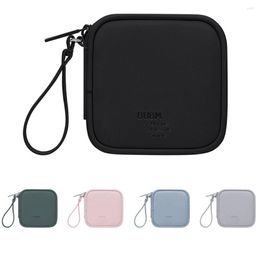 Storage Bags Fashion PU Portable Headset Box Travel USB Data Cable Bag Headphone Cover Earphone Case