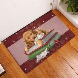 Carpets Cartoon Printed Entrance Floor Doormat Dog Pattern Home Decor Living Room Carpet Bathroom Kitchen Non Slip Rug 40 60cm 50 80cm