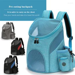 Dog Car Seat Covers Outdoor Pet Travel Double Backpack Foldable Cat And Box Supplies Breathable Bag Mesh Portable