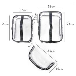 Pencil Bags School Supplies Stationery Transparent Pen 3Sizes Fashion Clear Beauty Case PVC Waterproof Organizer Pouch1