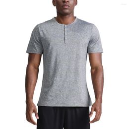 Men's T Shirts Yoga Team Sports Clothing Men Running Training Crew Neck T-shirt Outdoor Quick-Drying Breathable Mesh