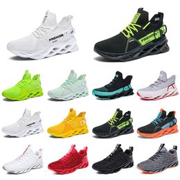 Erkekler için Koşu Ayakkabıları Nefes Alabilir Eğitmenler Genel Kargo Black Sky Teal Yeşil Tur Sarı Erkek Moda Spor Spor ayakkabıları ÜCRETSİZ Kırk-İki