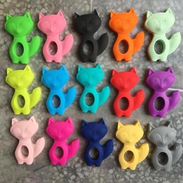 Chains 5pcs Silicone Teething Pendant Necklace- Baby Chew Jewellery Necklace Cartoon Teether