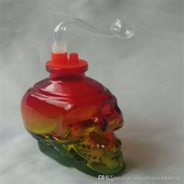 Smoking PipesColorful skull bone hookah Wholesale bongs Oil Burner Pipes Water Pipes Glass