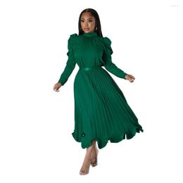 Work Dresses Elegant Lady's Skirt Set Long Sleeve T Shirt Pleated Ruffles Skirts Suit Female 2PCS Outfits Girls Women Party Two Piece