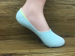 Women Socks 10pcs 5pairs Low Cut Sock Show Women's Ankle Invisible Anti-slip Candy Color Lady's Female Sox Woman