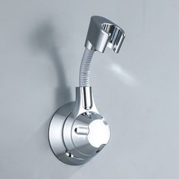 Bathroom Flexible Shower Head Holder Adjustable Wall Mount Bracket for Hand Held Showerhead Drill Free Installation KDJK2303