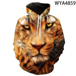 Men's Hoodies 3D Printed Animal Series Leopard Men Women Children Streetwear Long Sleeve Boy Girl Kids Sweatshirts Coat